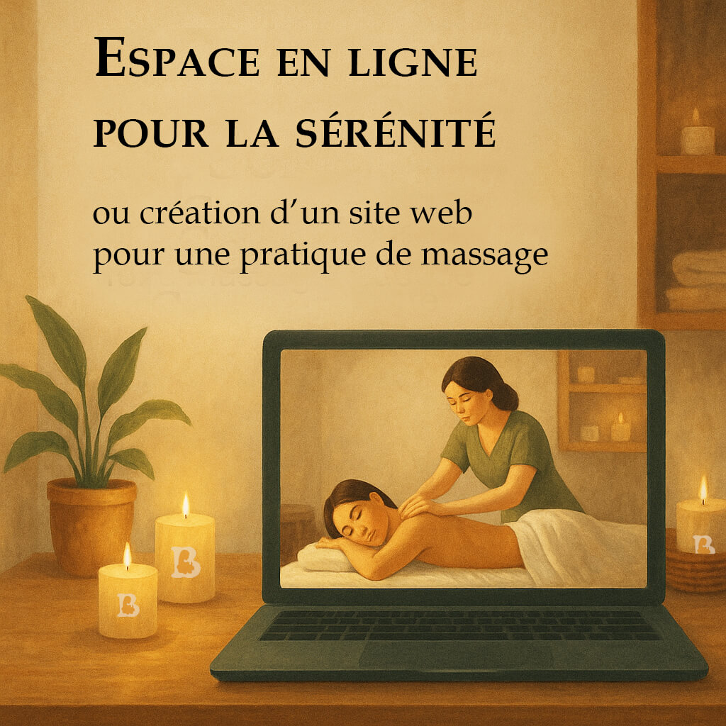 Espace en ligne pour la sérénité ou création d’un site web pour une pratique de massage